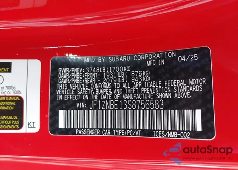 2025 Toyota Gr86 Premium z USA, uszkodzony, nr VIN JF1ZNBE13S8756583